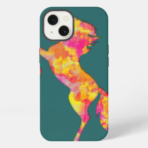 Fire Horse silhouette Flames Abstract Elegant iPhone 13 Case