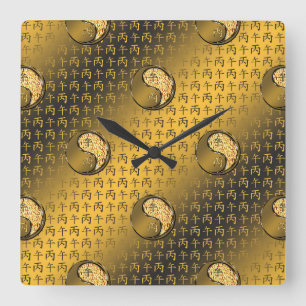 Fire Horse Square Wall Clock