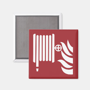 Fire Hose Reel Safety Sign Magnet