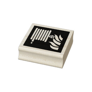 Fire Hose Reel Safety Sign Rubber Stamp