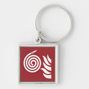 Fire Hose Safety Sign Key Ring