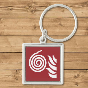 Fire Hose Safety Sign Key Ring
