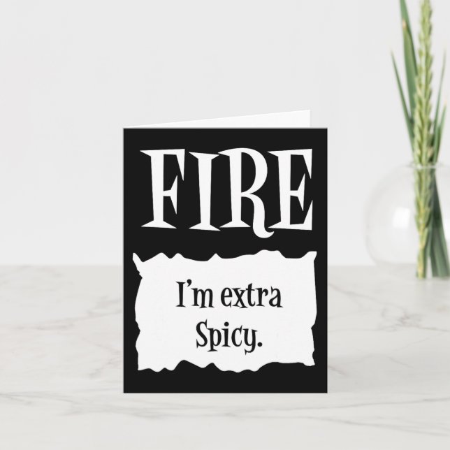 FIRE - Hot Packet Halloween Taco Costume  Card (Front)