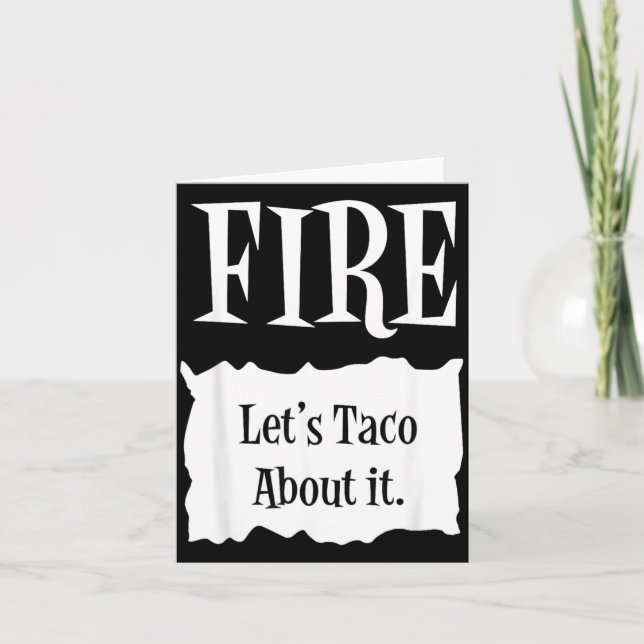 FIRE - Hot Packet Halloween Taco Costume Card (Front)