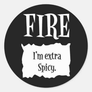 FIRE - Hot Packet Halloween Taco Costume  Classic Round Sticker