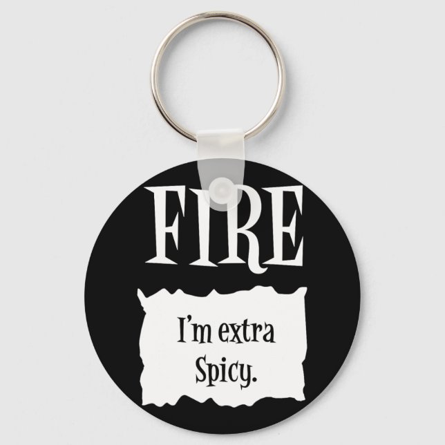 FIRE - Hot Packet Halloween Taco Costume  Key Ring (Front)