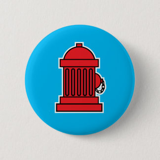 Fire Hydrant 6 Cm Round Badge