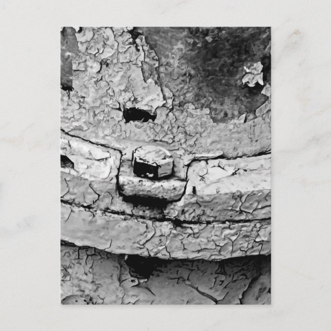 Fire Hydrant Bolt Cracked Paint Closeup Photo Postcard (Front)