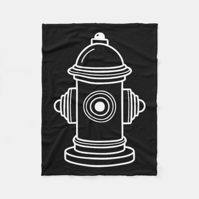 Fire Hydrant Firefighter Fireman Lazy Halloween Fleece Blanket (Front)