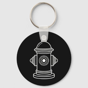 Fire Hydrant Firefighter Fireman Lazy Halloween Key Ring