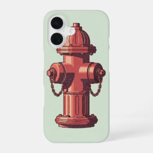 Fire Hydrant Minimal iPhone 16 Case