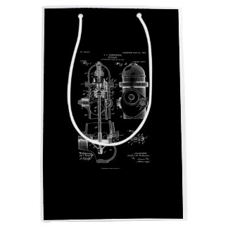 Fire Hydrant Patent Firefighter Gift Men Women Medium Gift Bag