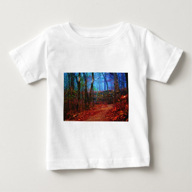 Fire & Ice Forest Oil Painting Gifts Apparel Baby T-Shirt (Front)