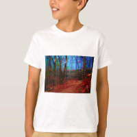 Fire & Ice Forest Oil Painting Gifts Apparel