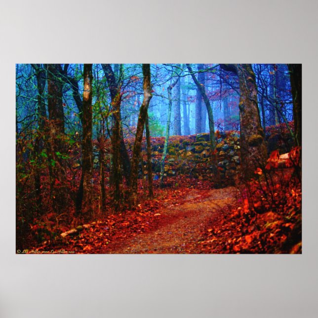Fire & Ice Forest Oil Painting Print (Front)