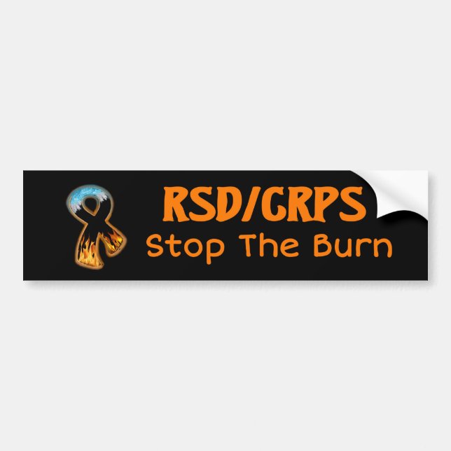 Fire & Ice Ribbon Bumper Sticker (Front)