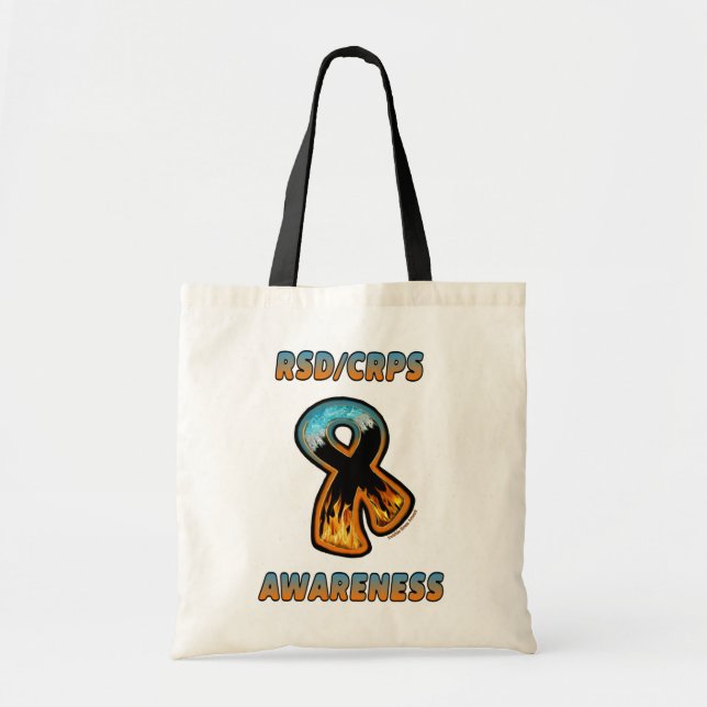 Fire & Ice Ribbon Tote Bag (Front)