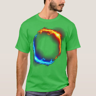 Fire Ice Ring Duelling Dragons Fantasy Infinity My T-Shirt