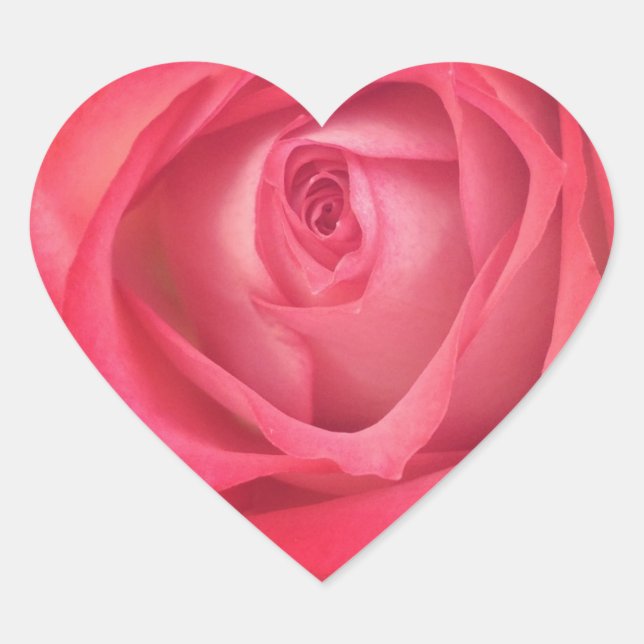 Fire & Ice Rose Heart Sticker (Front)