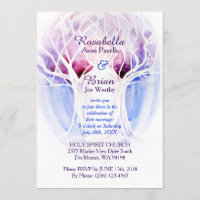 Fire & Ice Wedding Invitations - Crystal Tree