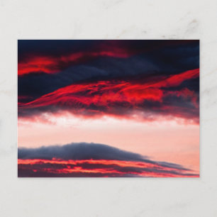 Fire in clouds postcard