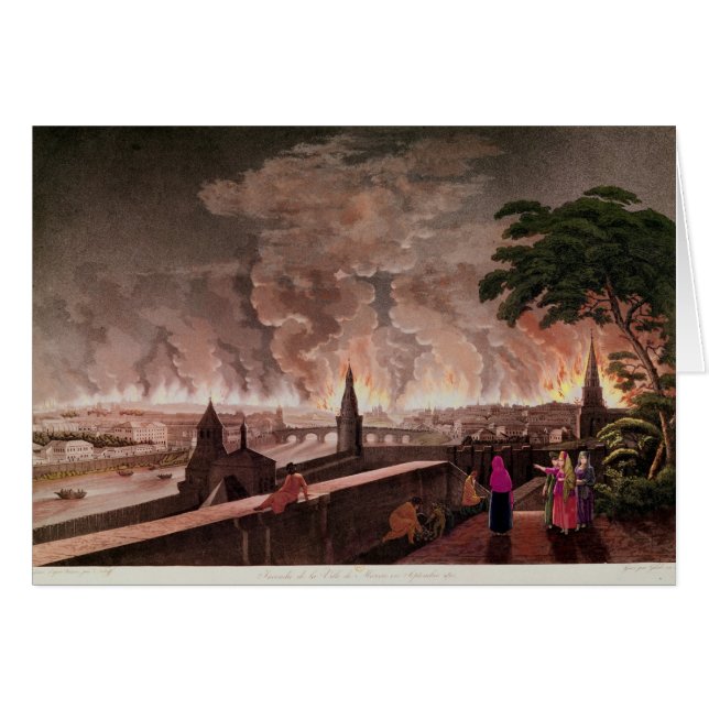 Fire in Moscow, September 1812. engraved by (Front Horizontal)