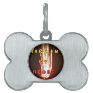 Fire in My Heart Art Print Pet Tag