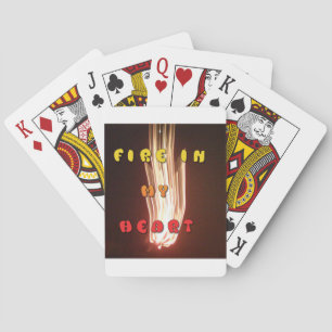 Fire in My Heart Art Print Playing Cards