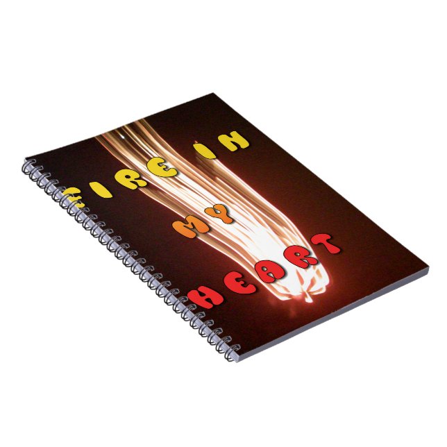 Fire in My Heart Art Print Spiral Notebook (Right Side)