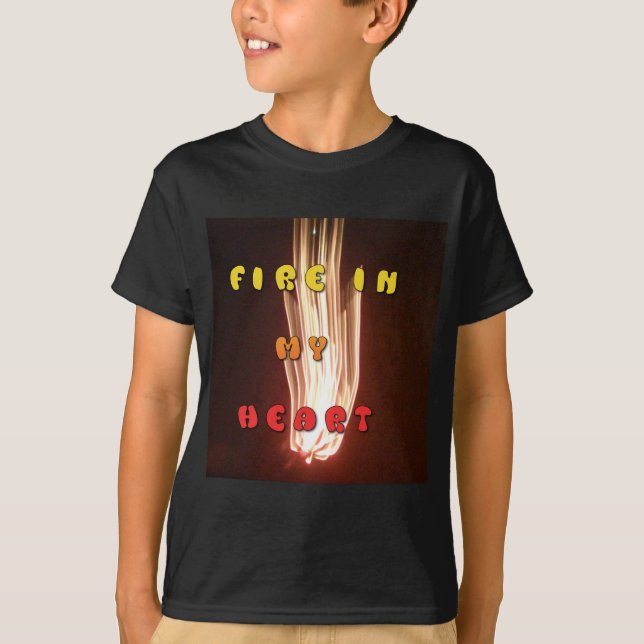 Fire in My Heart Art Print T-Shirt (Front)