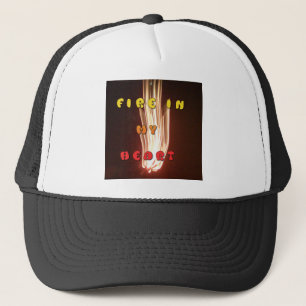 Fire in My Heart Art Print Trucker Hat