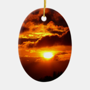 Fire in the Sky Ceramic Tree Decoration