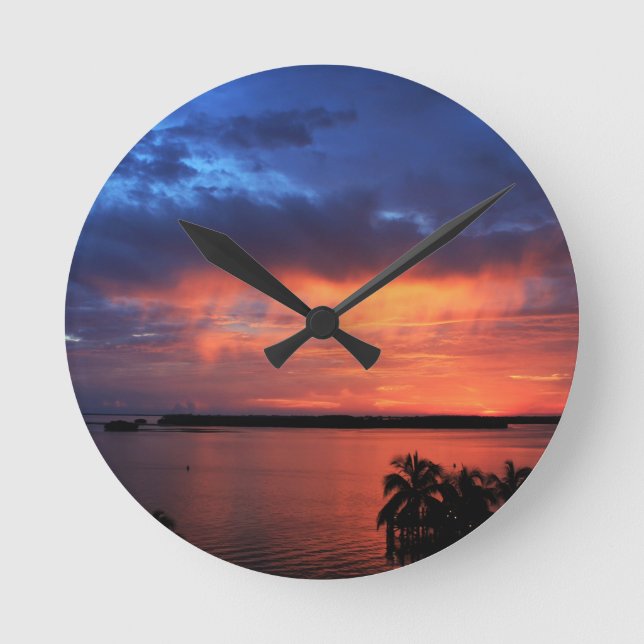 Fire in the Sky Round Clock (Front)