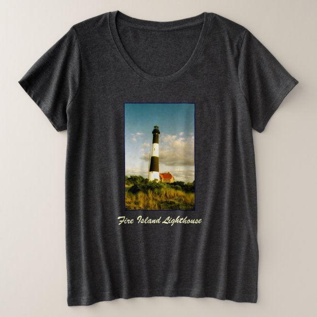 'Fire Is. Lighthouse @ Sunset' Ladies'  Plus Size T-Shirt (Design Front)