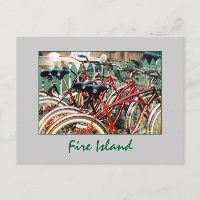 'Fire Island Bicycles' Postcard (Front)