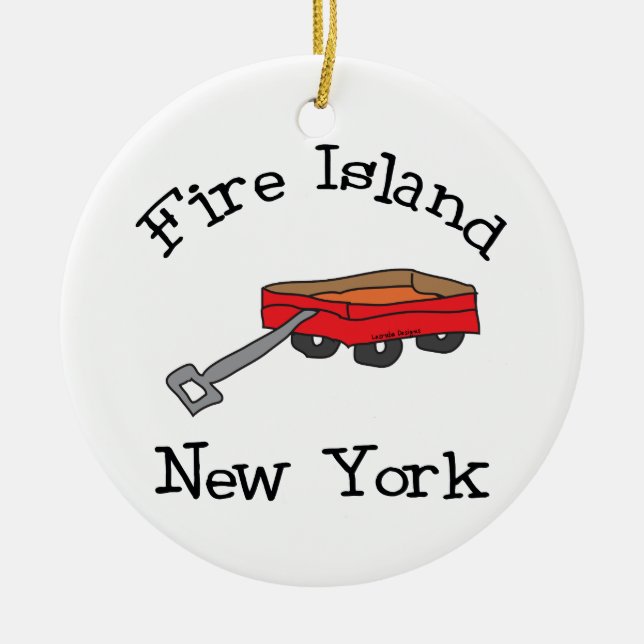 Fire Island Ceramic Tree Decoration (Front)