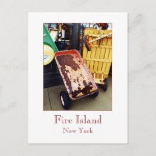 'Fire Island Coloured Wagons' Postcard