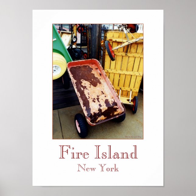 'Fire Island Coloured Wagons' Poster (Front)