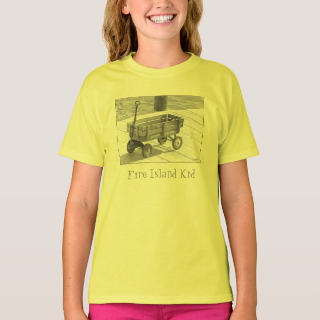 'Fire Island Kid' Vintage Wagon Kid's T-shirt (Front)