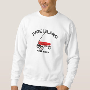 Fire Island large version Red Wagon Long Island NY Sweatshirt