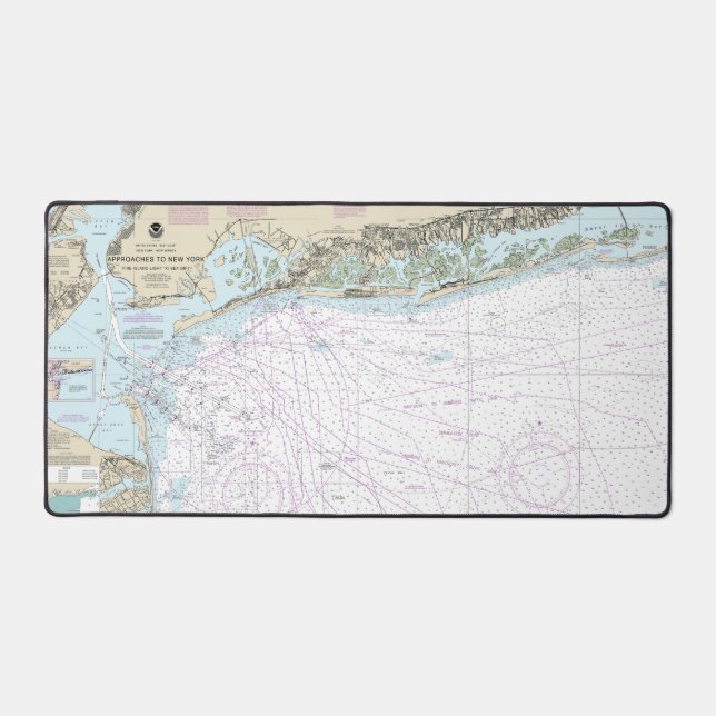 Fire Island Light to Sea Girt Nautical Chart 12326 Desk Mat (Front)