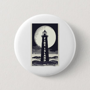 Fire Island Lighthouse New York Moon 6 Cm Round Badge