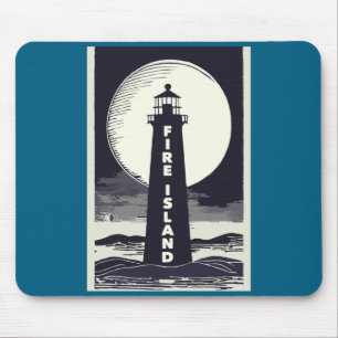 Fire Island Lighthouse New York Moon  Mouse Pad