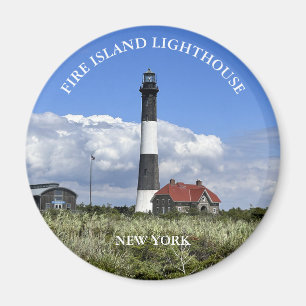 Fire Island Lighthouse New York Round Magnet 