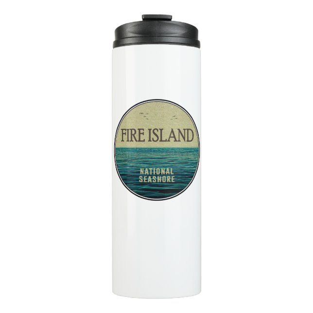 Fire Island National Seashore New York Ocean Birds Thermal Tumbler (Front)