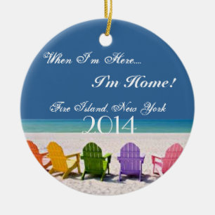 FIRE ISLAND, NEW YORK BEACH LOVER GIFT ORNAMENT