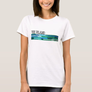 Fire Island NY blue green abstract vintage design T-Shirt