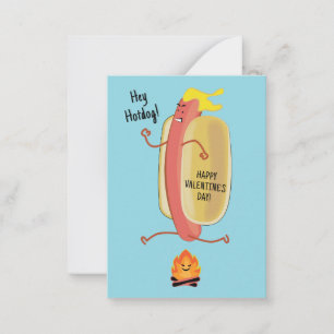 Fire Jumping Hot  Kids School Valentine's Day Card