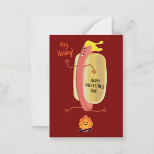 Fire Jumping Hot Kids School Valentine's Day Card