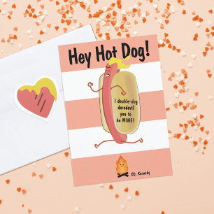 Fire Jumping Hot Kids School Valentine's Day Card